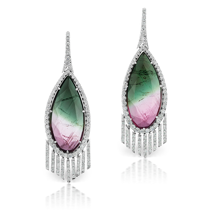 Chevron Fringe Earrings
