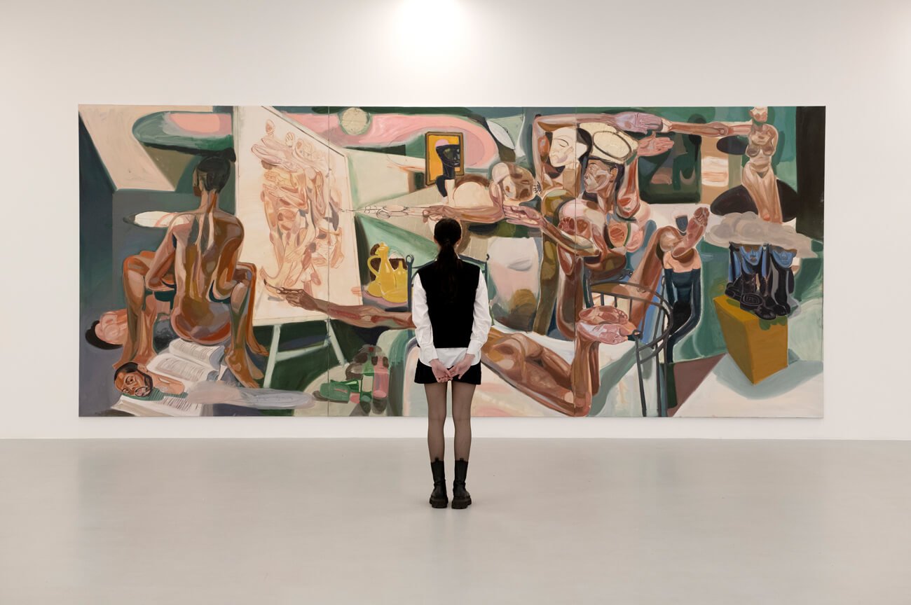 Installation view of Tesfaye Urgessa at Saatchi Yates, London.