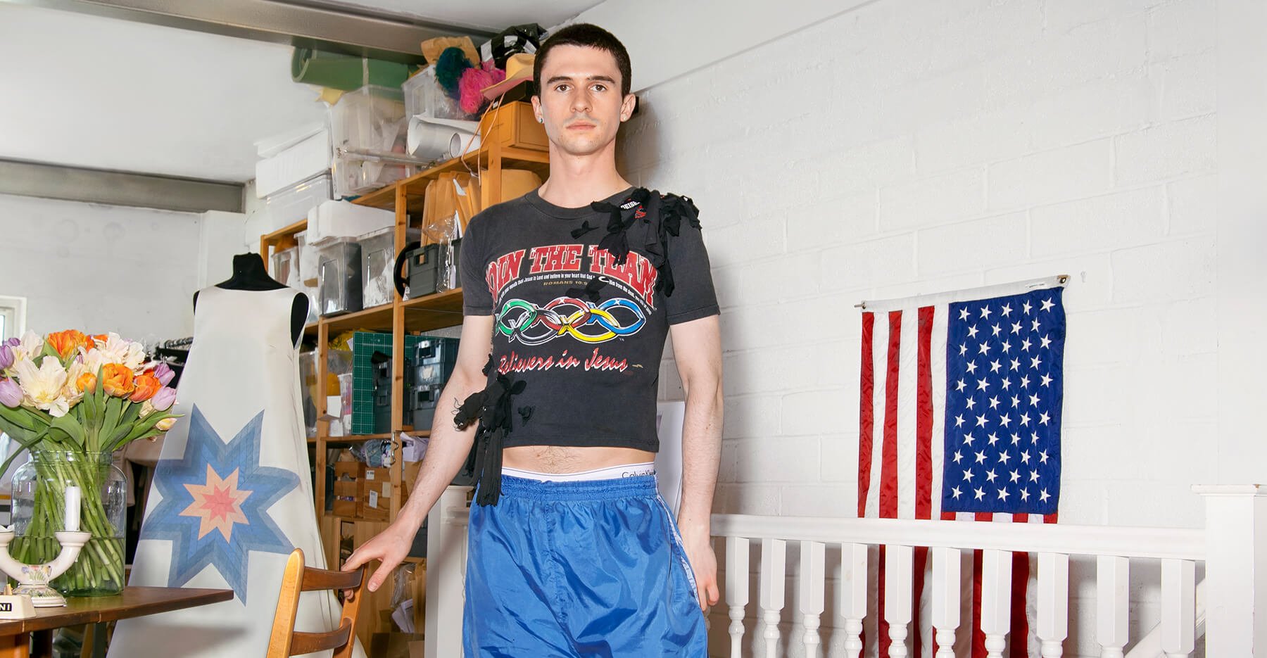 Conner Ives at the finale of his Autumn/Winter 2025 show.
