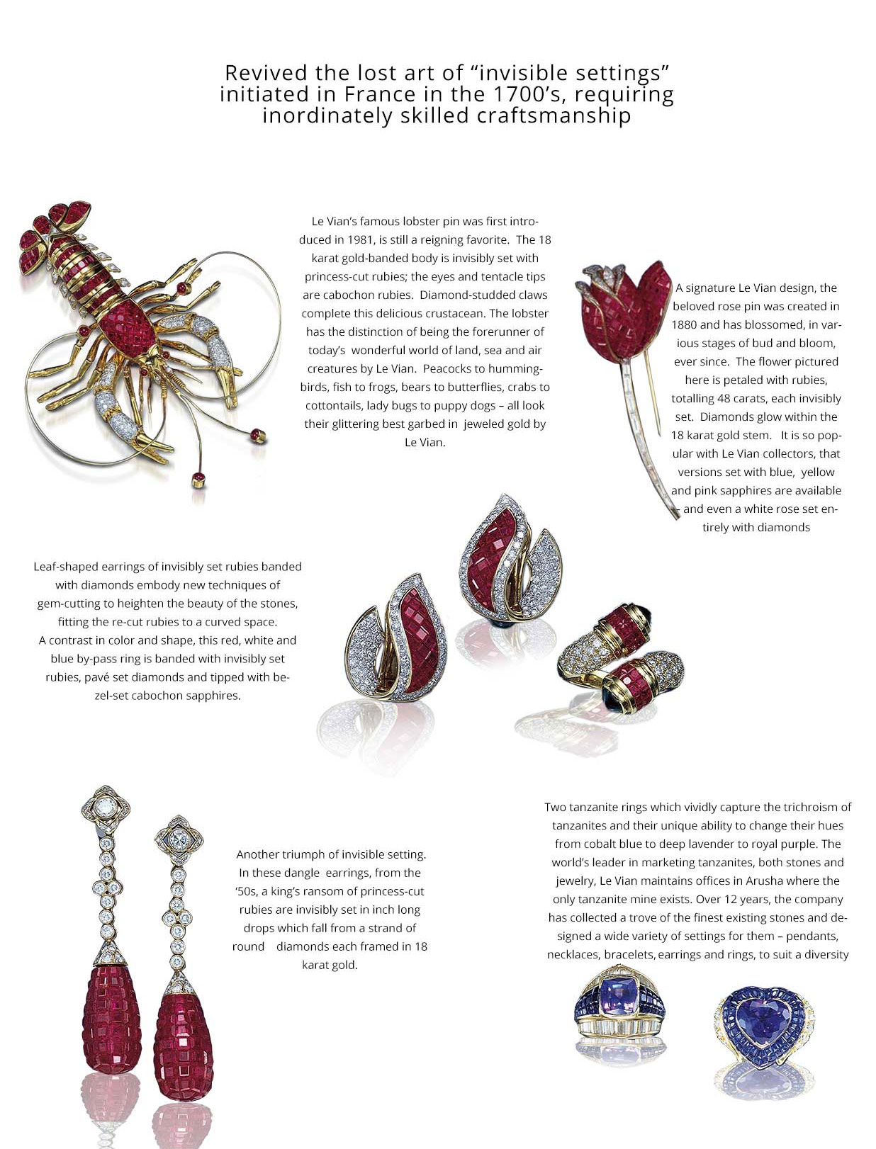 Le Vian’s archive of invisible-setting and gemstone designs