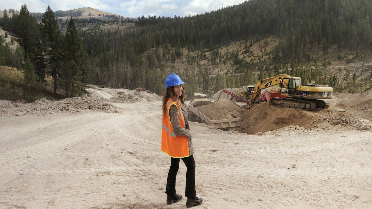 Jesse Marlo Lazowski at the Potentate Mine in Montana