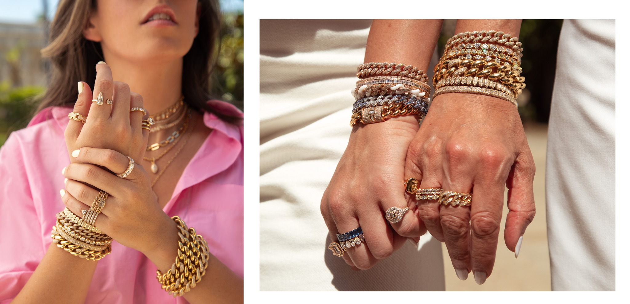 SHAY layered jewelry and hand styling