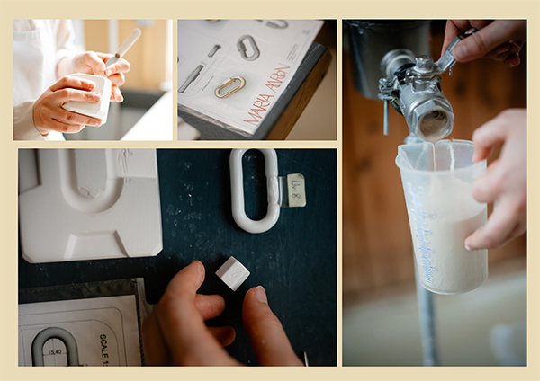Nymphenburg workshop process for Marla Aaron porcelain jewelry