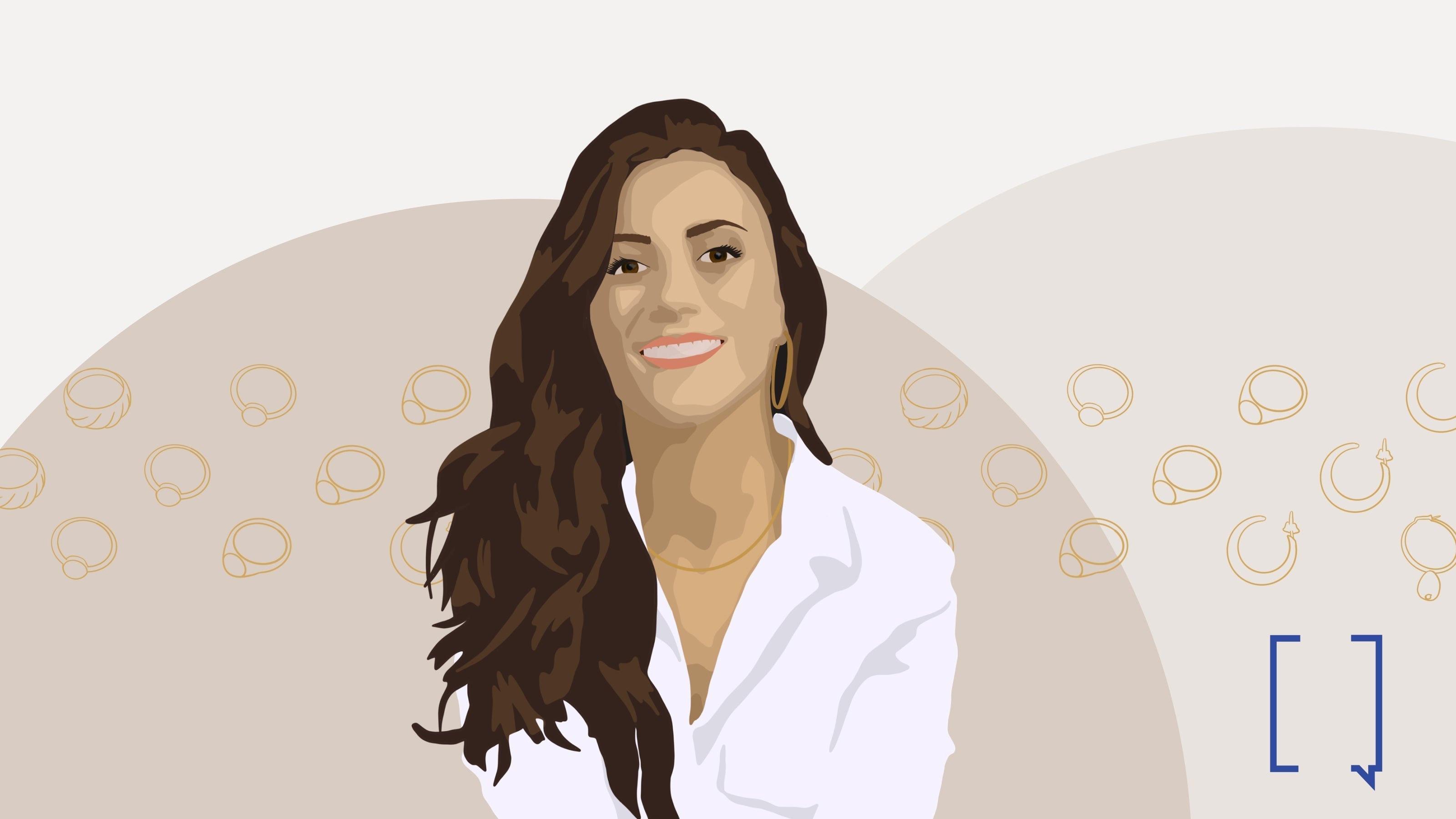 Illustrated profile of Noura Sakkijha