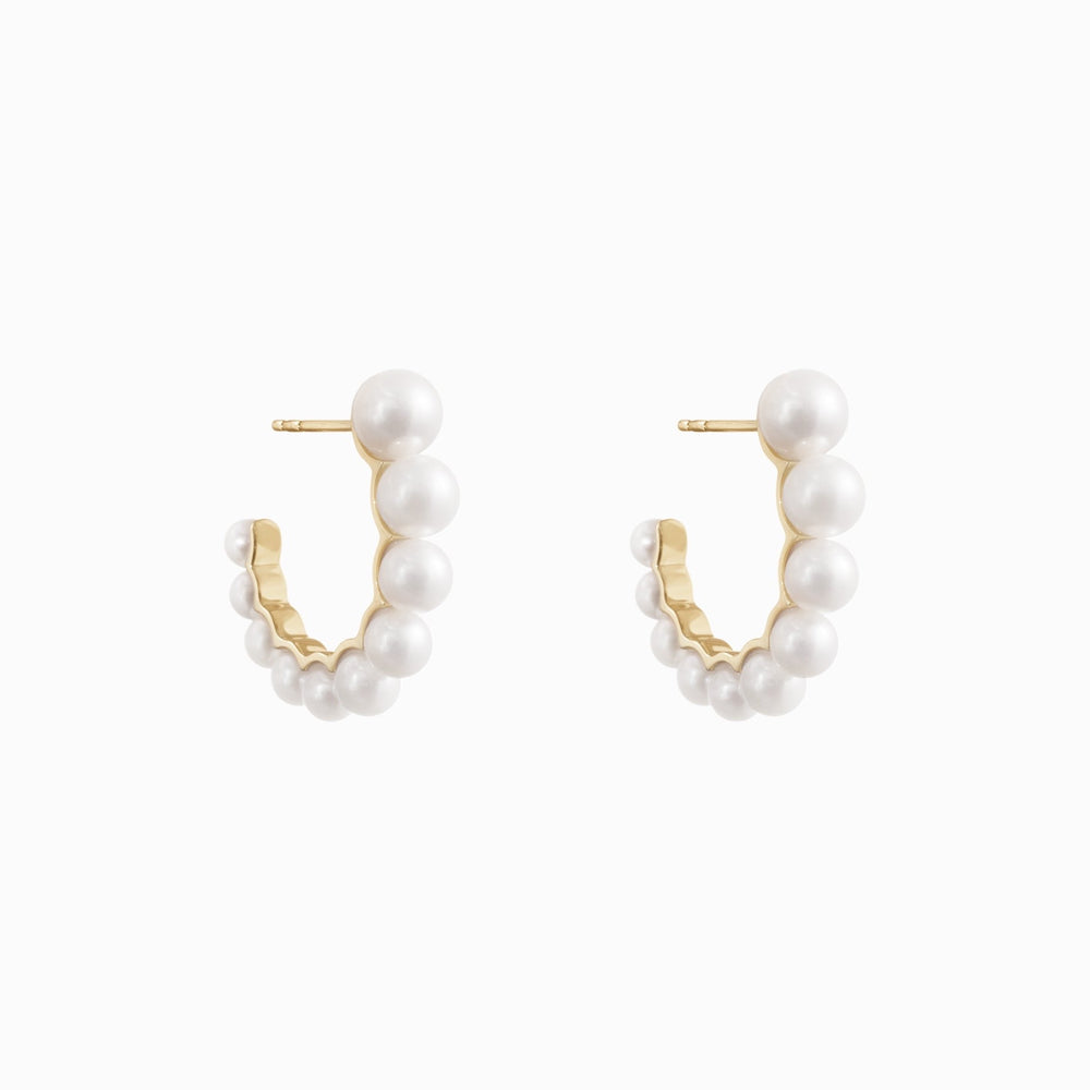 Boucle de Perle earrings in graduated freshwater pearls