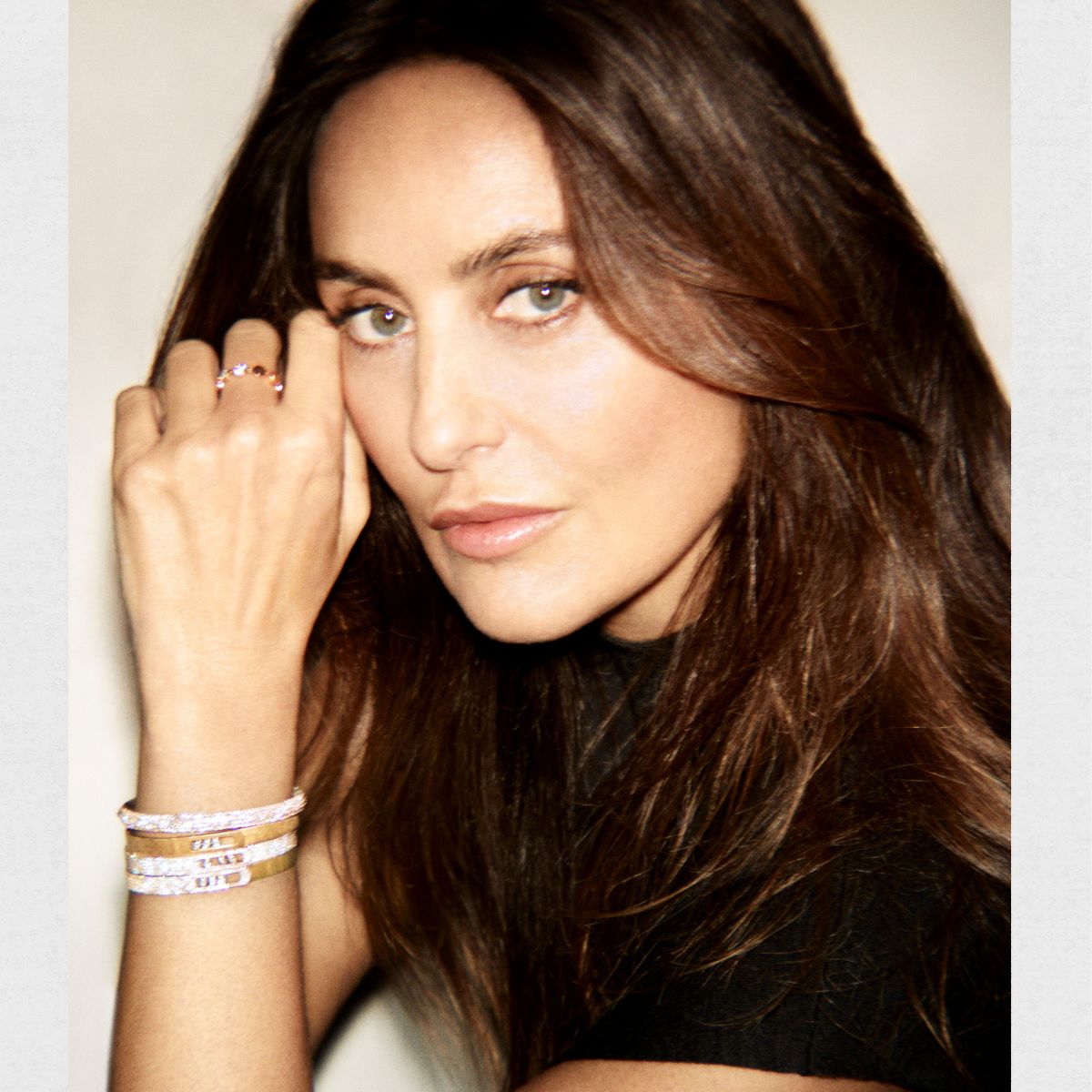 Valérie Messika wearing diamond bracelets