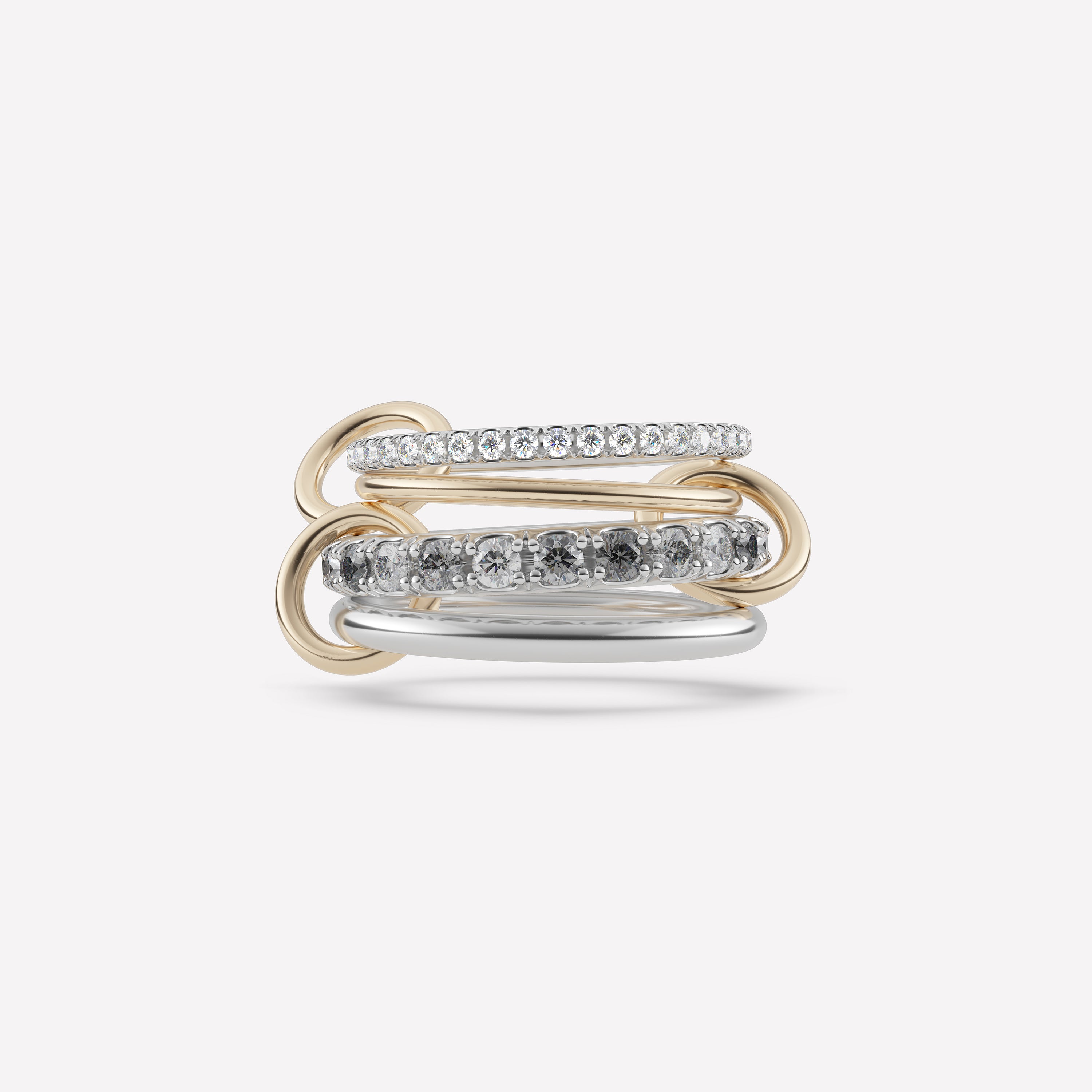Arla linked ring stack by Spinelli Kilcollin